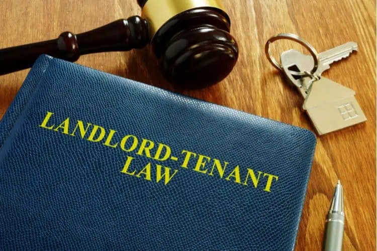 Landlord Tenant Law Book With a Gravel and KeychainLandlord Tenant Law Book With a Gravel and Keychain