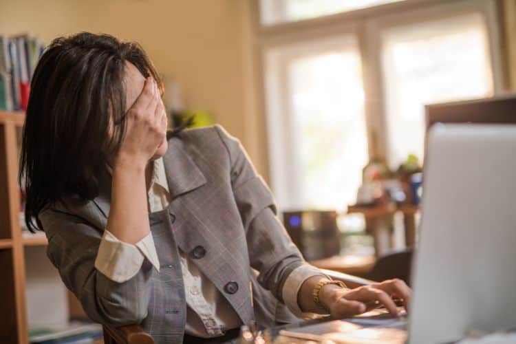 Overwhelmed Young Woman From Managing Her Own Property