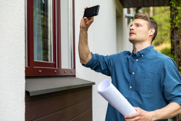 Property Manager Documenting Evidence of Property Damage for Eviction Notice